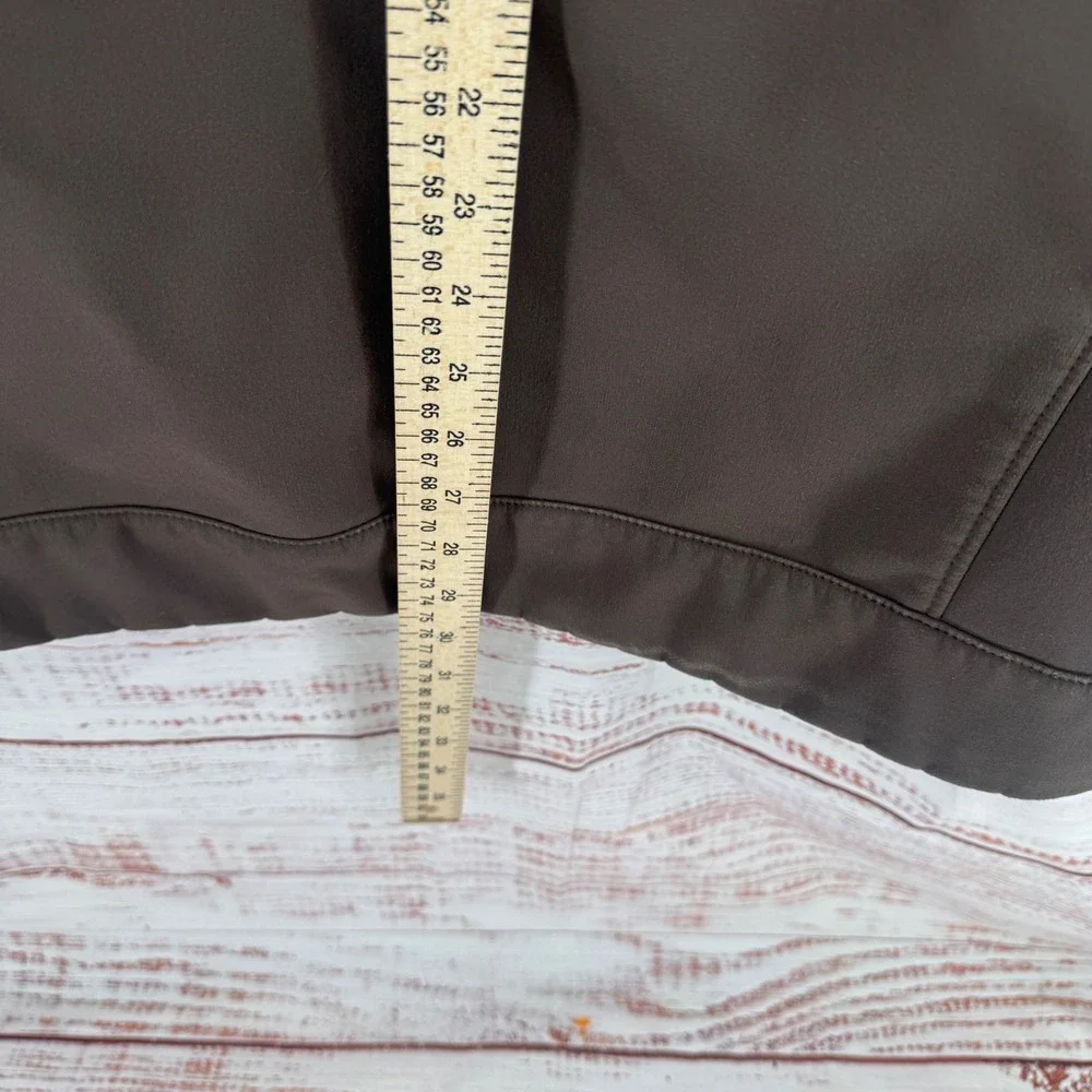 The North Face Jacket Mens Large Apex Bionic Softshell Brown Fleece Lined Zip Up